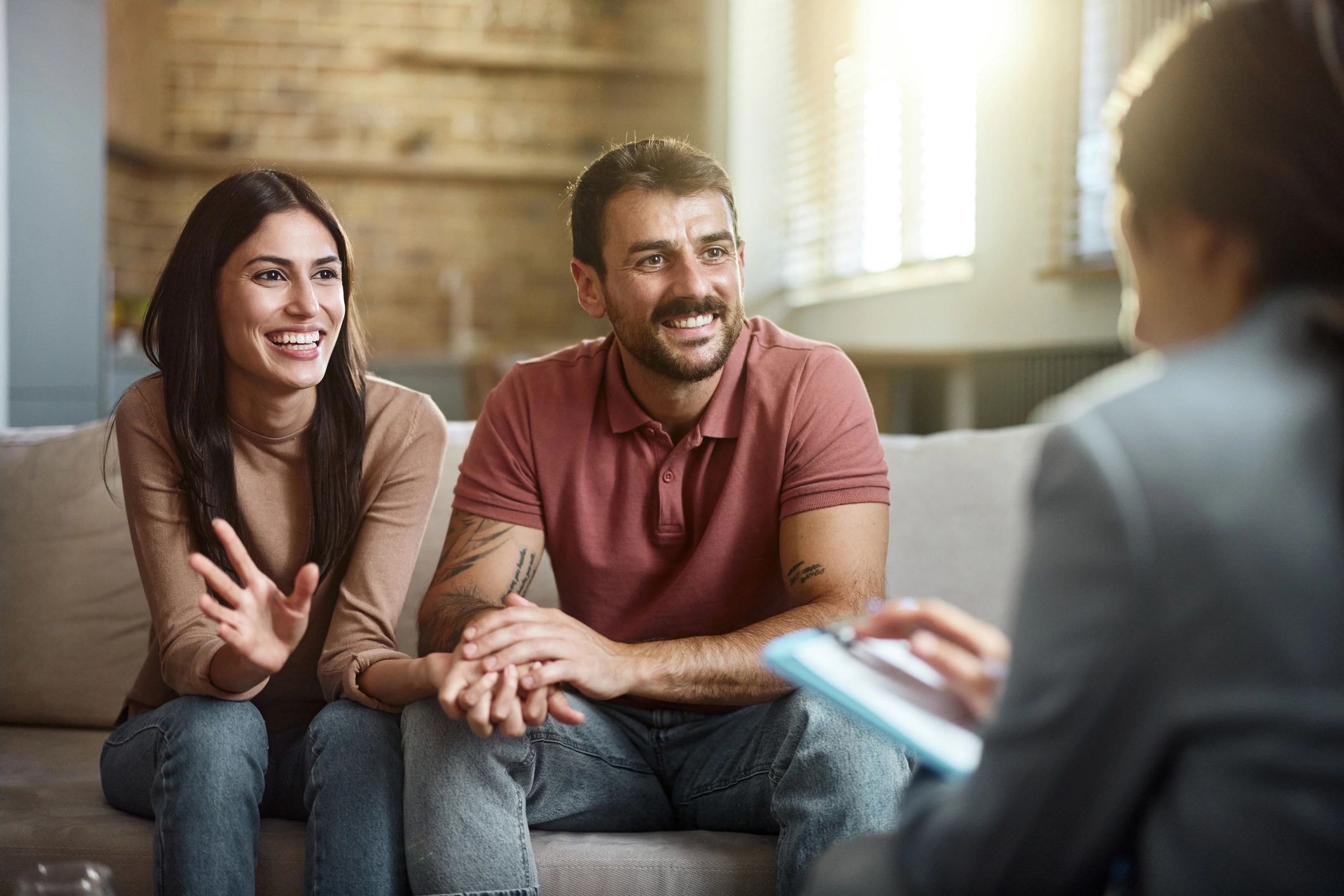 Couple in a comfortable consultation session